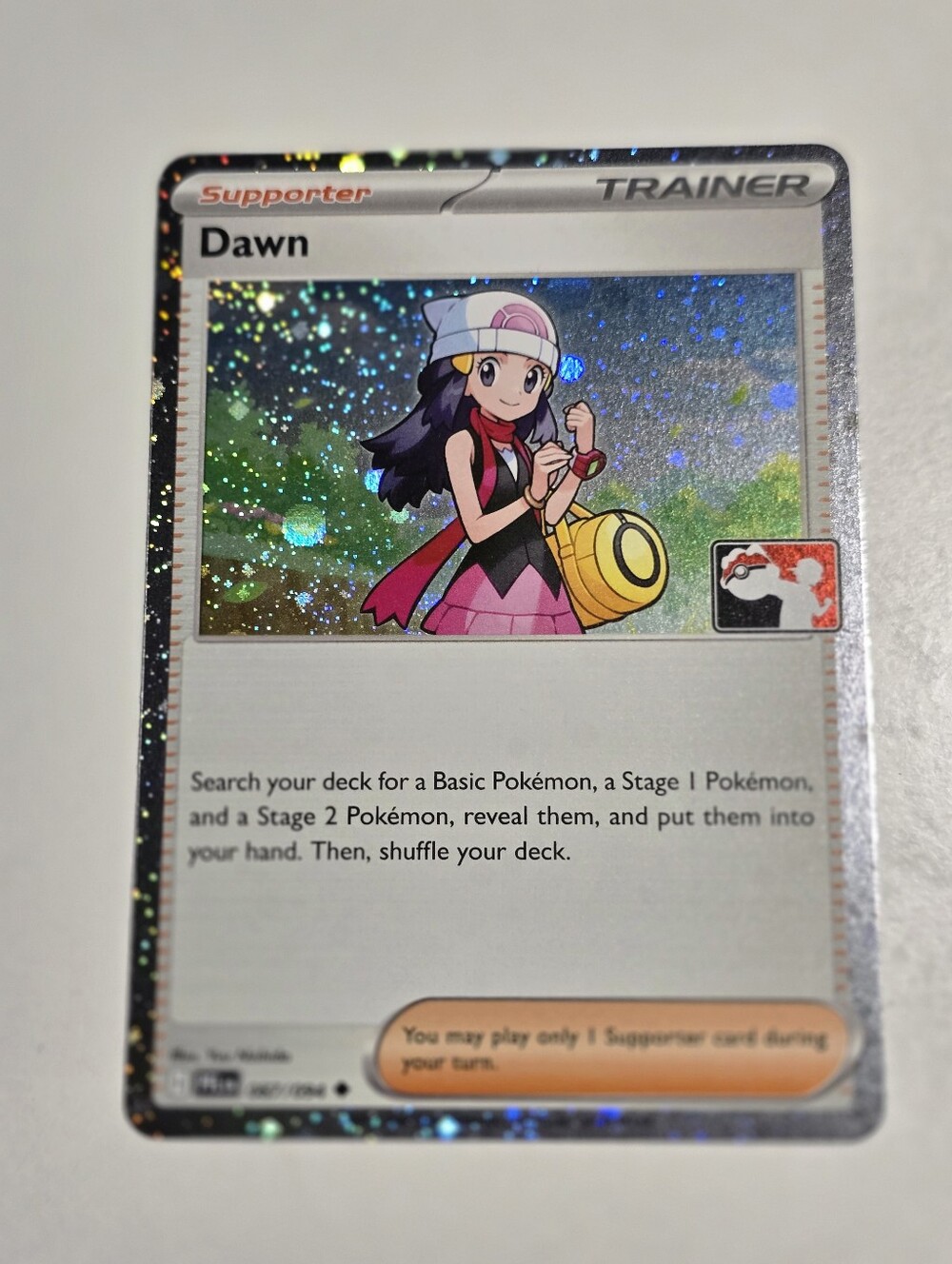 Pokemon Dawn 087/094 Play! Pokemon Prize Pack Series 9 Cosmos Holo Stamp NM